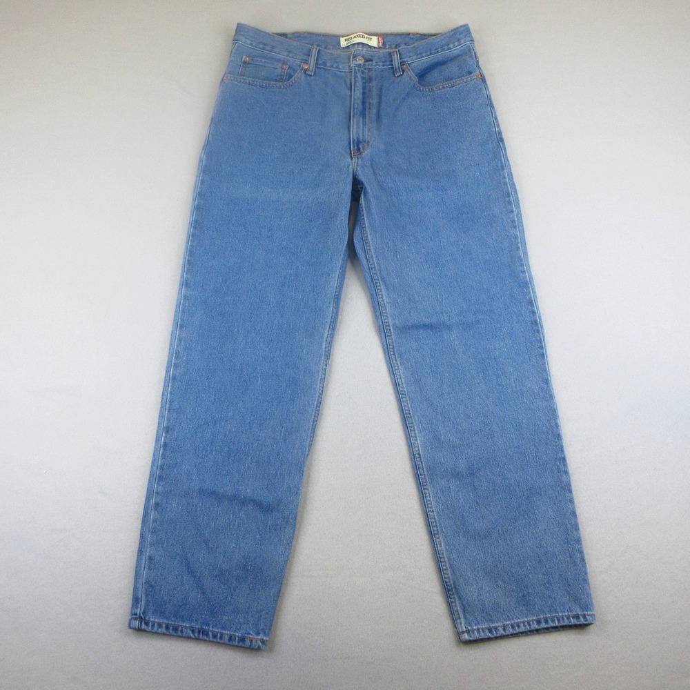 Levi's 550 Relaxed Fit Jeans Men 38x32 Blue Medium Wash 100% Cotton 5-Pocket